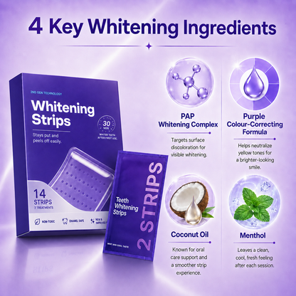 Smile Brighter with Purple Whitening Strips