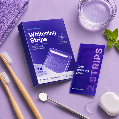 Smile Brighter with Purple Whitening Strips