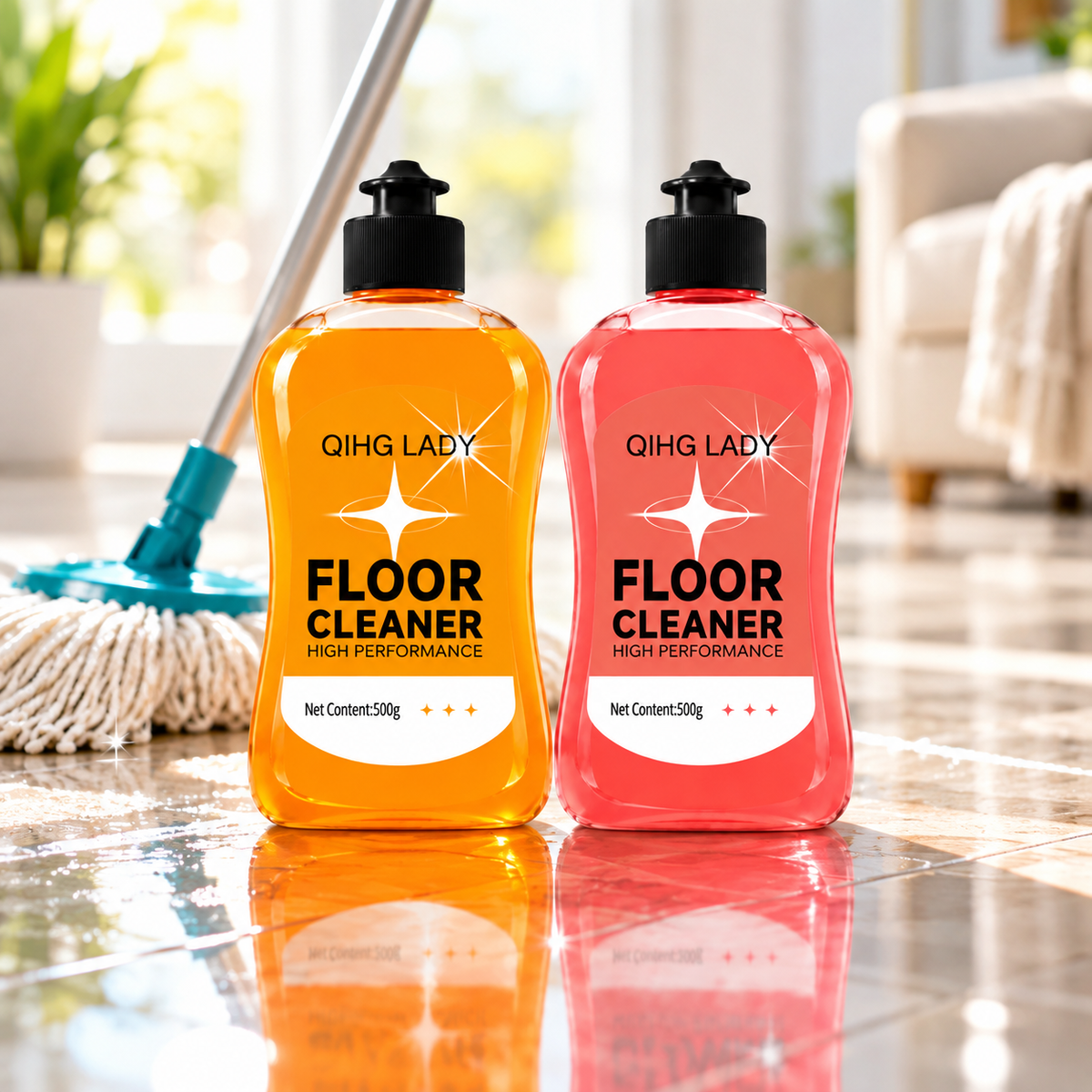 Enzyme-Powered Mop Soap - Long-Lasting Scent Floor Cleaner, Deep Cleans with No Residue, Fast Drying & Pet/Kid-Safe for All Floors, Works with Mops, Steam Mops & Sprayers