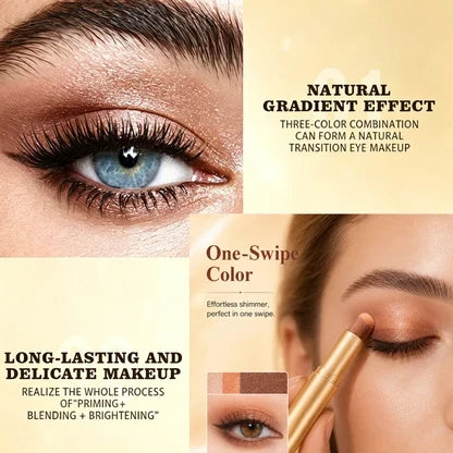 🎁🎉3-in-1 Eyeshadow Stick -Waterproof Long-Wear Shimmer Eye Make up