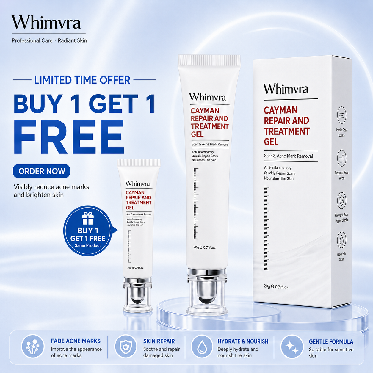 Whimvra Advanced Silicone Scar Smoothing Gel