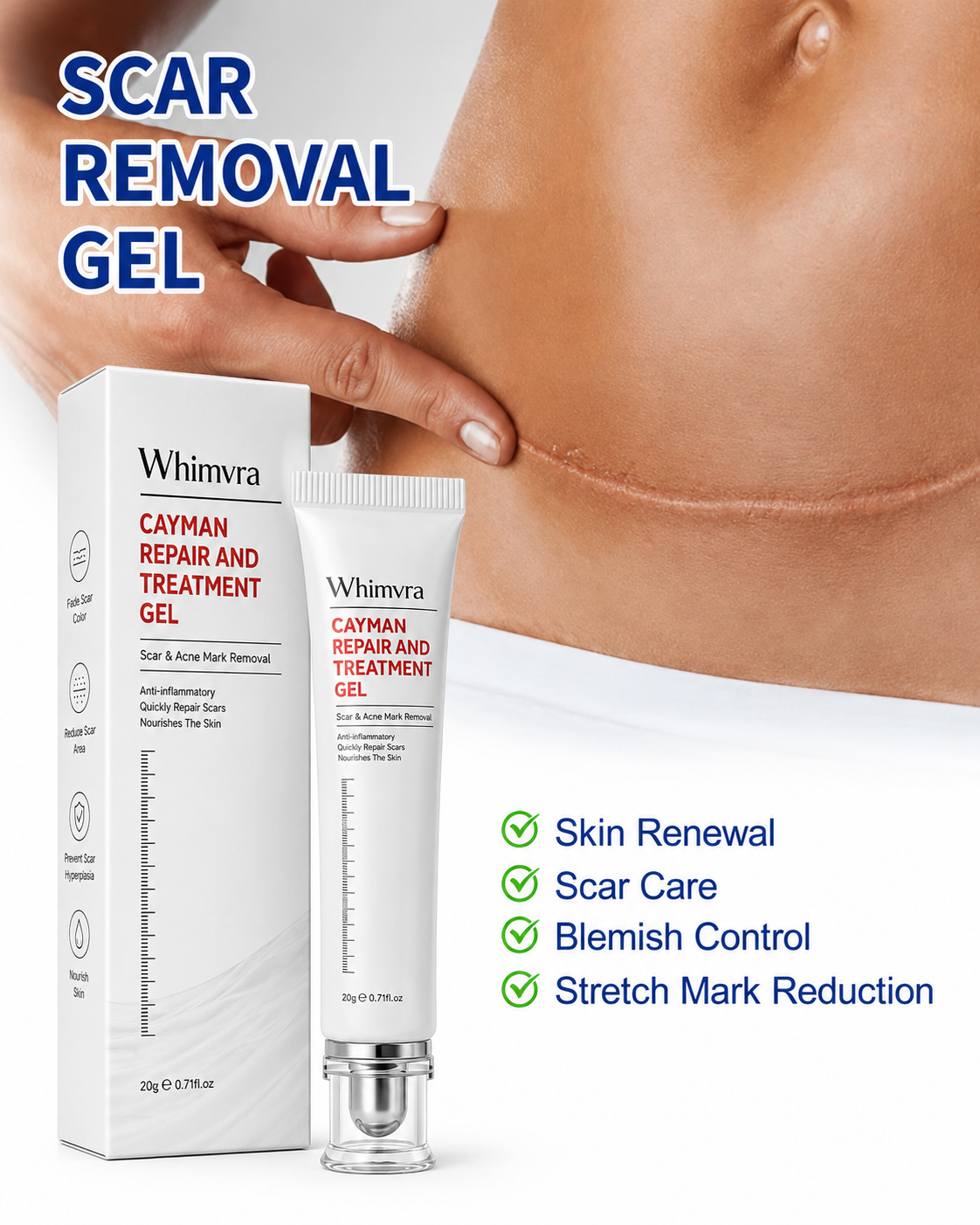 Whimvra Advanced Silicone Scar Smoothing Gel